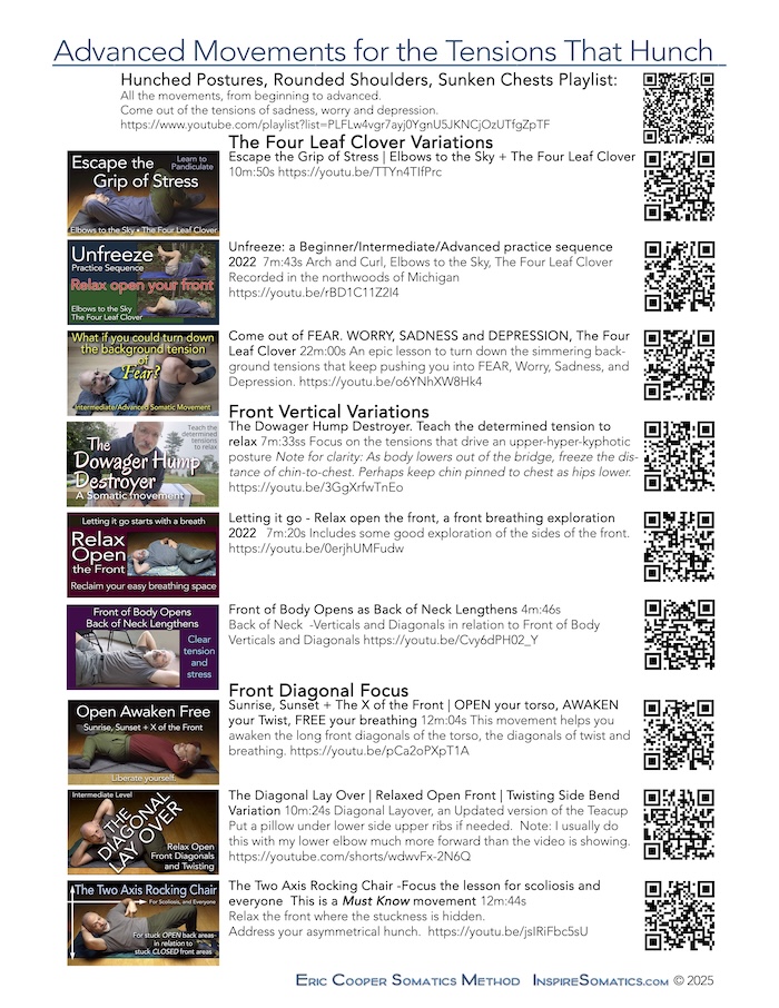 More Advanced Front Verticals and Diagonals compilation of links and QR codes PDF