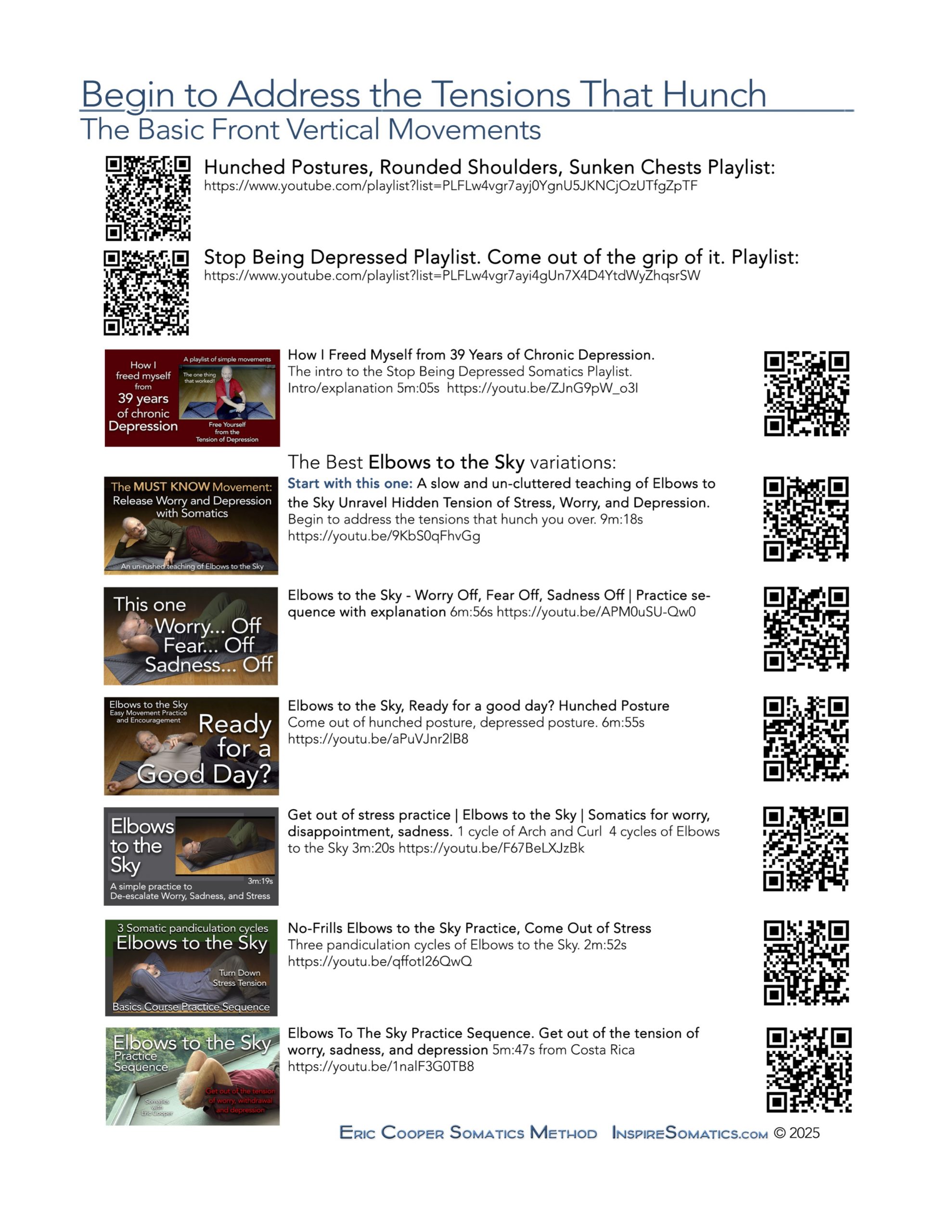 Basic Front Verticals compilation of links and QR codes PDF